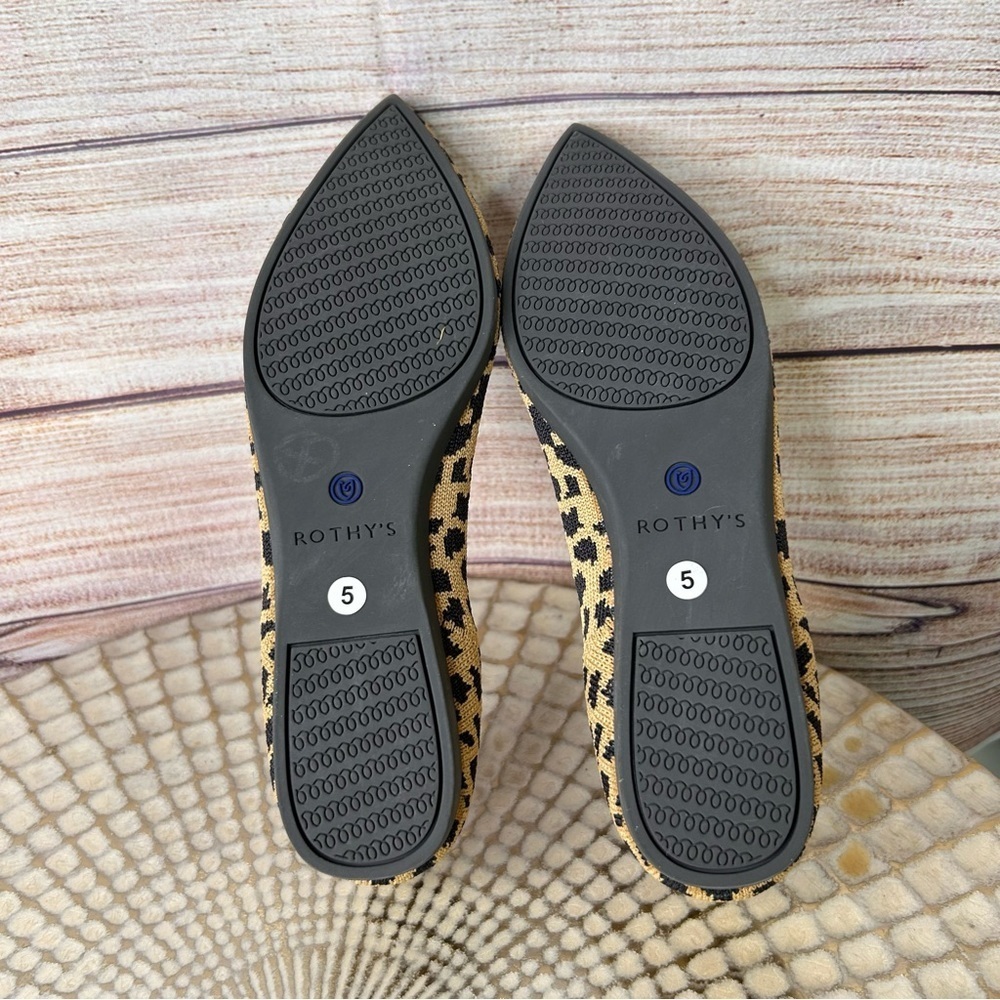 Rothy’s The Point Ballet Flats Women Cheetah Leopard Print Size 5 - Picture 8 of 8